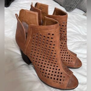 Sugar Peep-Toe Ankle Boots